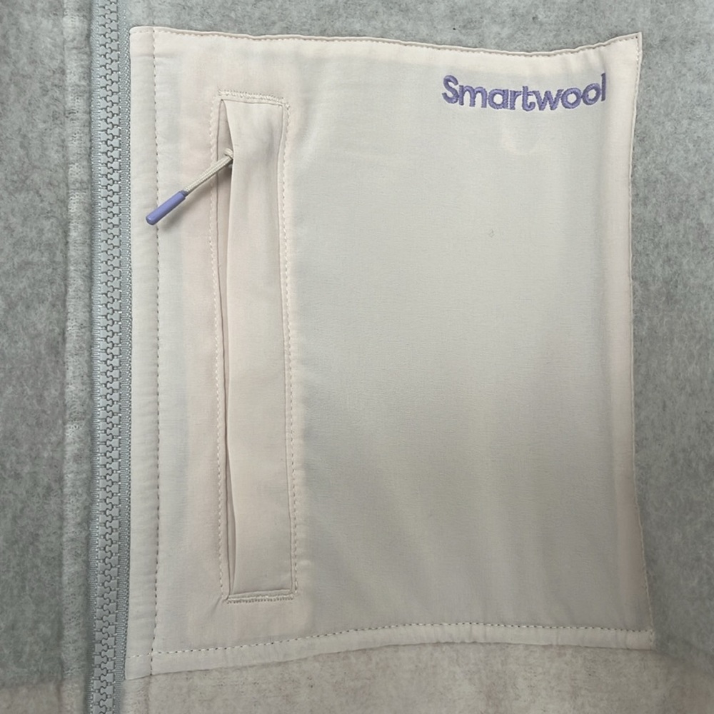 Smartwool Women's Gray and Cream Jacket Wool Fleece Jacket - Picture 3 of 9